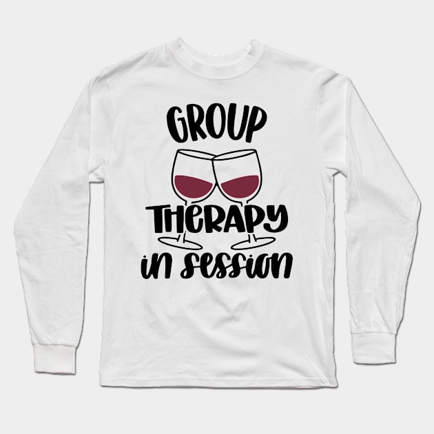 Group Therapy In Session Long Sleeve T-Shirt by ChestifyDesigns